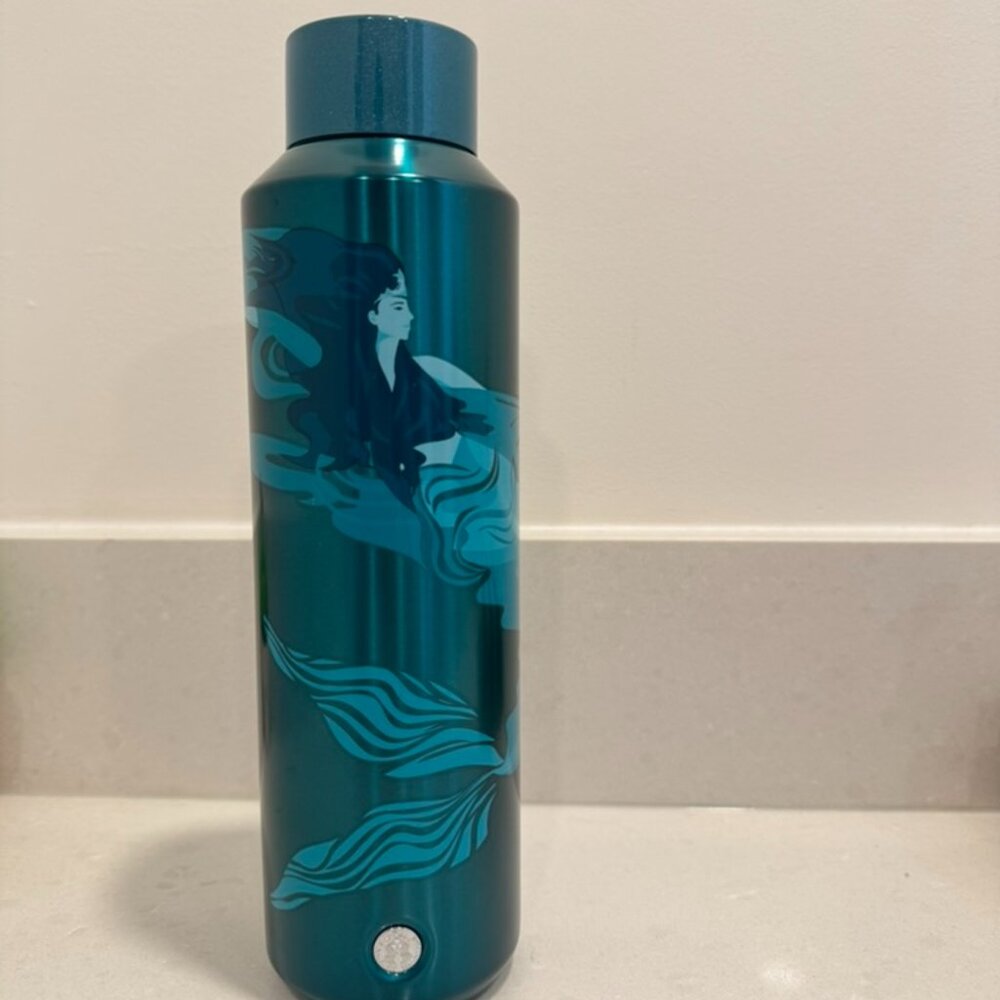 Starbucks Teal Mermaid Siren 20oz Stainless Steel Water Bottle Tumbler 2023